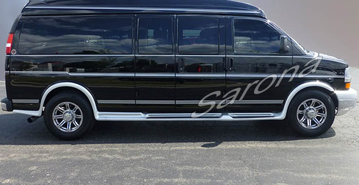 Custom Chevy Express Van  Long Wheel Base Running Boards (2003 - 2024) - $1590.00 (Part #CH-011-SB)